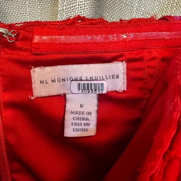 ML Monique Lhuillier Off the Shoulder Dress Size 6 - Picture 6 of 11